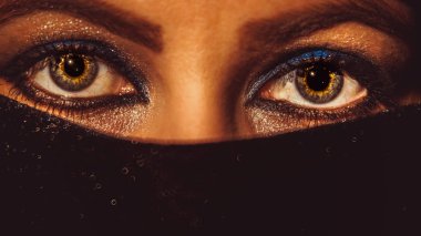 doğulu bir kadının gözleri, makro