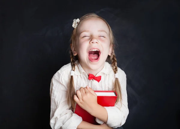 Child Book Having Fun Laughing Smart Child Love School Education — Stock Photo, Image