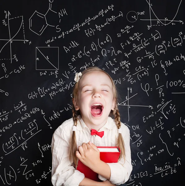 Παιδιά Μαθηματικά Εκπαίδευση Έννοια Μικρό Κορίτσι Φοιτητής Μαθηματικά Φόντο Μαυροπίνακα — Φωτογραφία Αρχείου