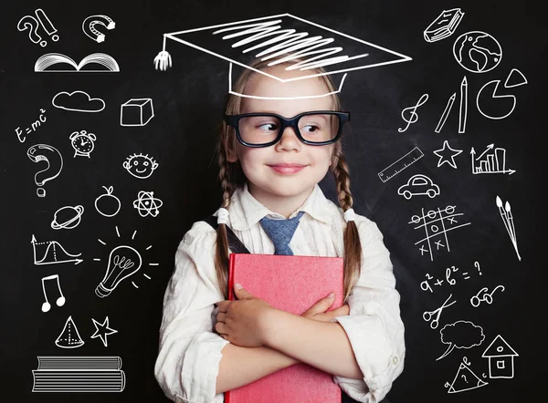 Back School Education Concept Happy Smiling Child Student Studying — Stock Photo, Image