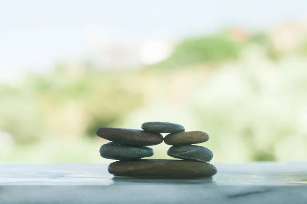 Conjunto Piedras Sobre Fondo Blanco Aire Libre — Foto de Stock