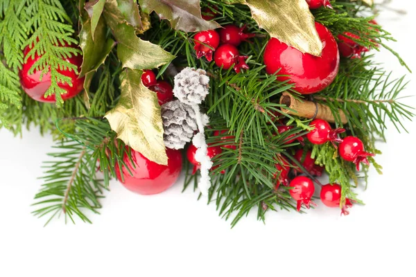 크리스마스 테두리 크리스마스 나뭇가지와 — 스톡 사진
