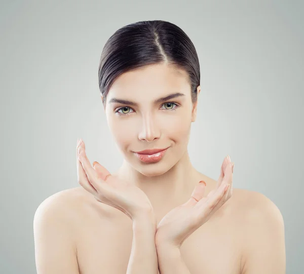 Perfekte Famale Gesicht Wellness Schönheit Facelift Hautpflege Gesichtsbehandlung Und Wellness — Stockfoto