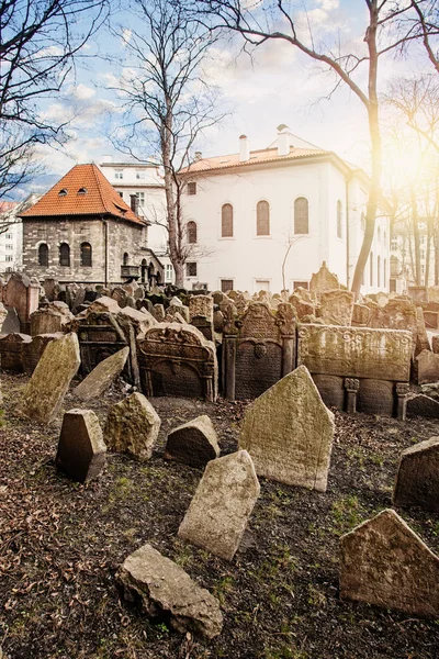 Παλιό Εβραϊκό Κοιμητήριο Pragu — Φωτογραφία Αρχείου