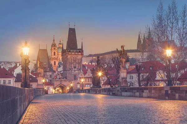 Bellissimo Ponte Carlo Praga Repubblica Ceca — Foto Stock