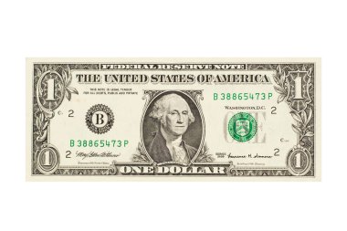 Beyaz arka plan üzerinde izole bir dolar nakit para. 