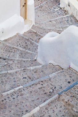 Santorini merdivenleri, detay. Yunanistan