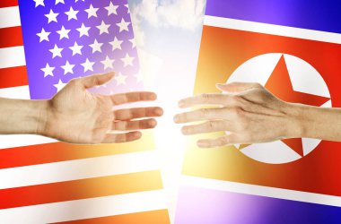 İki el arka plana doğru birbirine doğru esneme. 