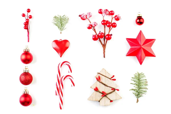 Christmas design elements. Composition of Xmas tree, — Stock Photo, Image