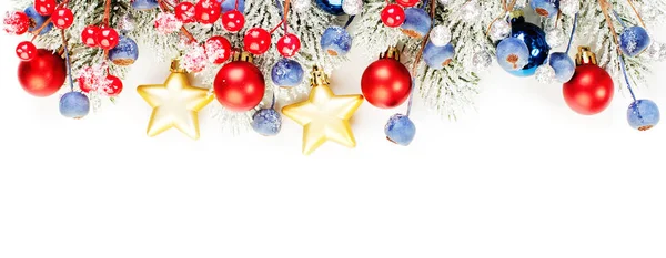 Sfondo banner natalizio. Composizione del bordo di Natale — Foto Stock