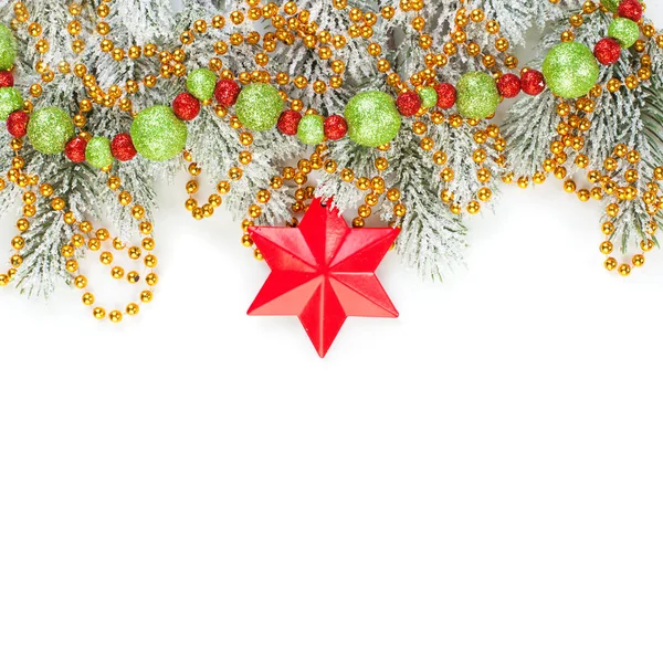 흰색 배경 위에 고립 된 크리스마스 훈장. — 스톡 사진