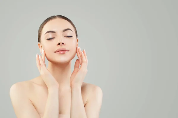 Young woman with clear skin