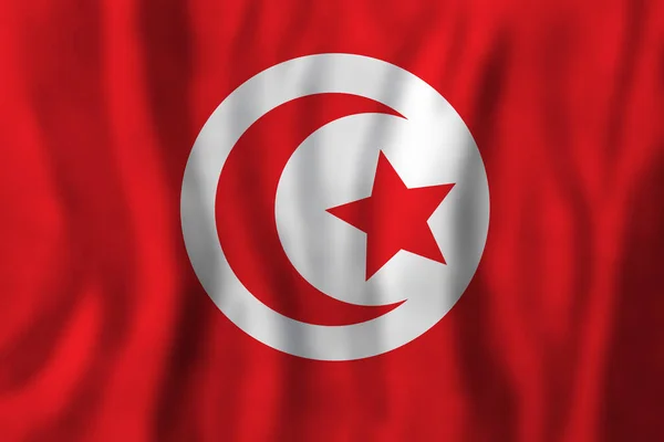 Concept Tunisie Avec Fond Drapeau Tunisien — Photo