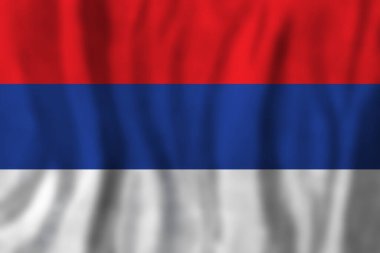 Sırp bayraklı seyahat konsepti. Eğitim ve iş 