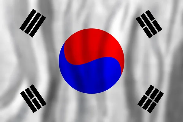 Concepto Viaje Con Bandera Coreana Fondo Educación Negocios — Foto de Stock