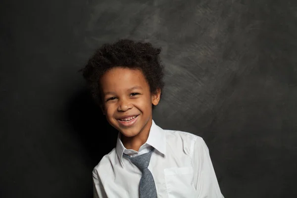 Happy African American Noir Enfant Garçon Sourire Portrait — Photo