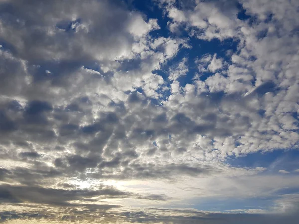 Morgendämmerung Himmel Wolken Hintergrund Schöne Landschaft Mit Wolken Und Oranger — Stockfoto