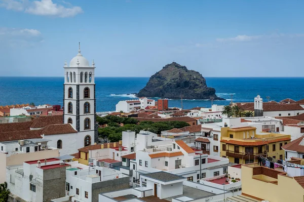 Torre de Garachico e vista aérea da cidade velha — Fotografia de Stock