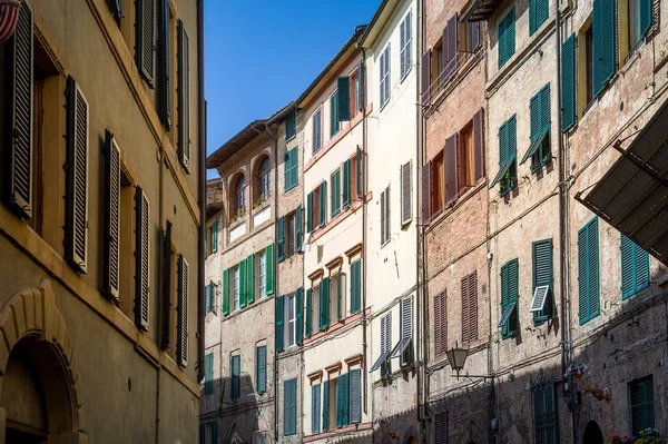 Siena local houses street view — Stock Photo, Image