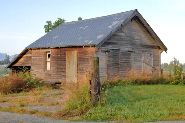 Widok Profilu Oryginalnego Homestead Wiejskich Zbudowany Początku Wieku — Zdjęcie stockowe