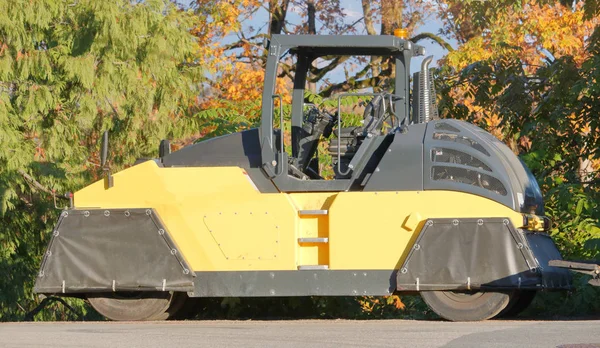 Full Profile View Asphalt Compactor Used Road Street Construction — Stock Photo, Image