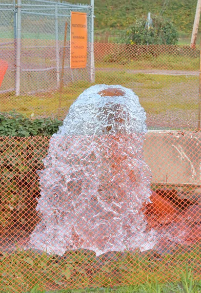 Vertical View Site Well Water Being Tested Agricultural Land — Stock Photo, Image