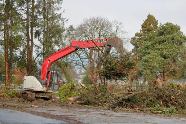 Volledige Weergave Van Een Industriële Shovel Wordt Gebruikt Duidelijk Een — Stockfoto