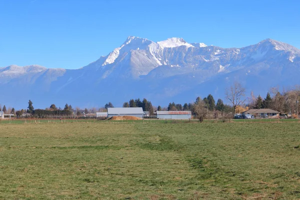 Una Amplia Vista Panorámica Abierta Prístinas Tierras Cultivo Canadienses Base — Foto de Stock