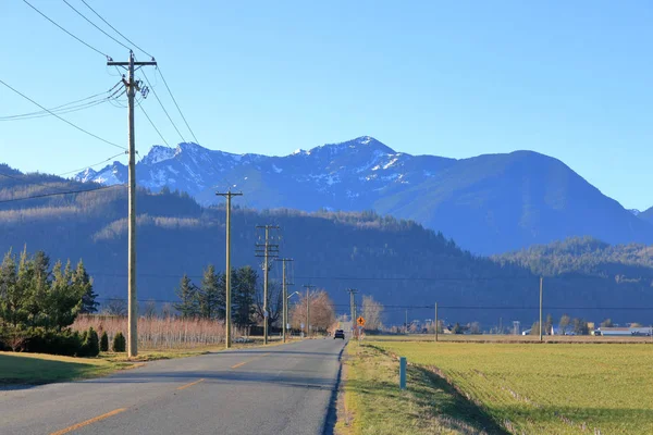 Izolovaný Silnice Okrese Jihozápadně Kanadské Fraser Valley — Stock fotografie