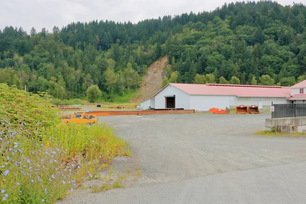 Wide View Industrial Property Small Rock Slide Landslide Property — Stock Photo, Image