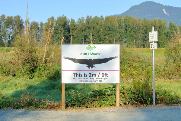 Illustrative Covid Sign Displayed Nature Path Using Bird Wingspan Show — Stock Photo, Image
