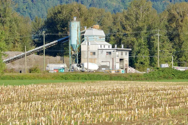 Combinazione Terreni Agricoli Agricoli Accompagnati Attività Industriale Zonizzazione Questa Particolare — Foto Stock