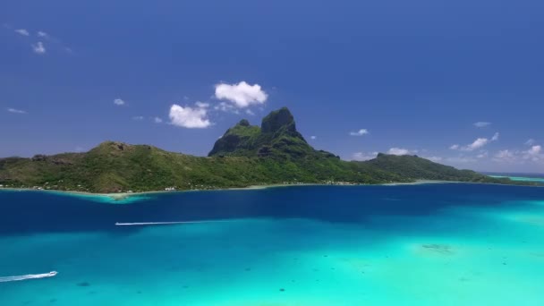 Bora Bora mountain island — Stock Video