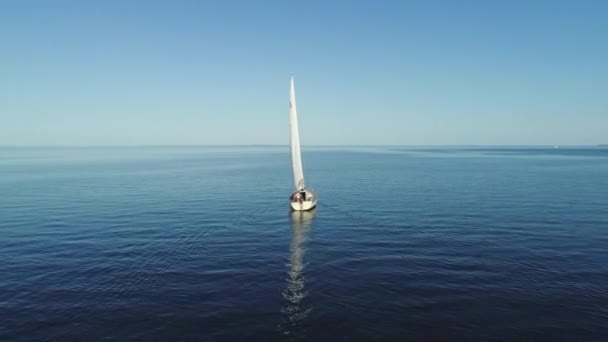 Aarhus Denmark May 2018 Sailboat Water Jutland Denmark — Stock Video
