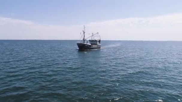 Aarhus Dänemark Mai 2018 Drohne Kreist Boot Jütland Dänemark — Stockvideo