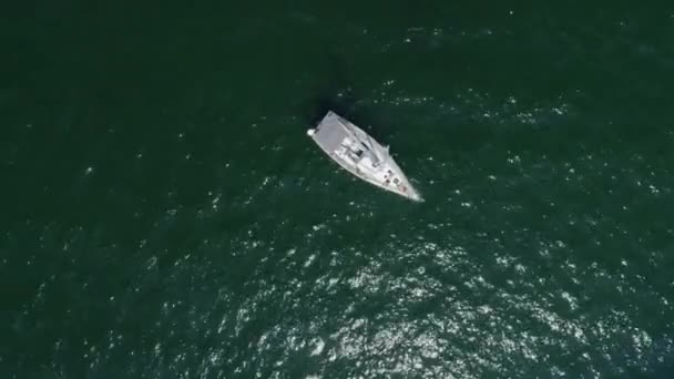 Los turistas en yate — Vídeo de stock