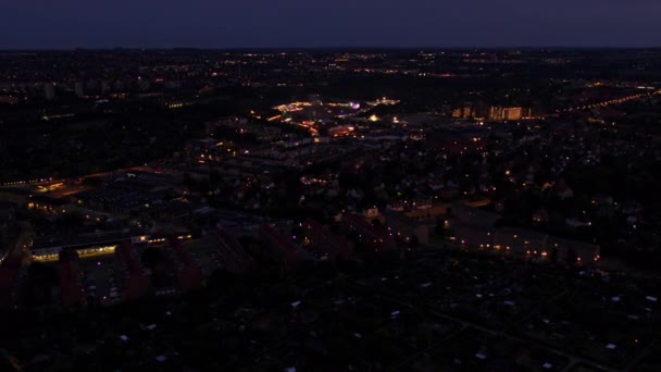 Gece karanlığında, Aarhus, Danimarka şehir robot