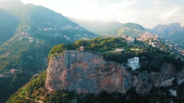 Vacker Scen Som Visar Underbara Platserna Naturen Turist Kan Amalfi — Stockvideo