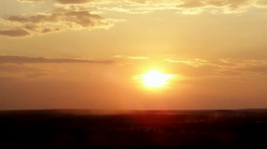 Zambiya Safari yukarıda güneş ayarı panoramik manzaralı
