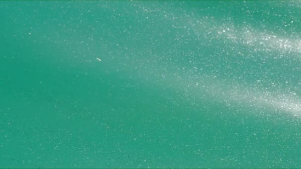 Ein Wassertropfen Erzeugt Kleine Wellen Auf Einem Merkwürdigen Wasserbecken — Stockvideo