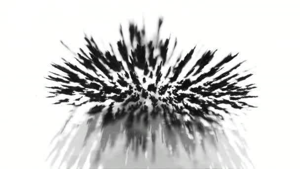 Experimento de polvo de hierro magnético de la corteza. — Vídeo de stock