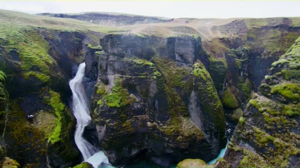 Timelapse Lövés Folyó Természet Táj Izland — Stock videók