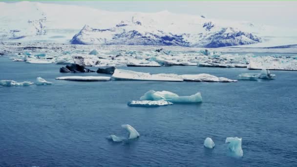 著名冰川泻湖的时光流逝 — 图库视频影像