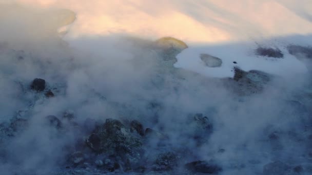 Movimiento Lento Del Vapor Que Sale Las Rejillas Ventilación Del — Vídeos de Stock