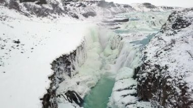 İzlanda'daki Gullfoss gorge