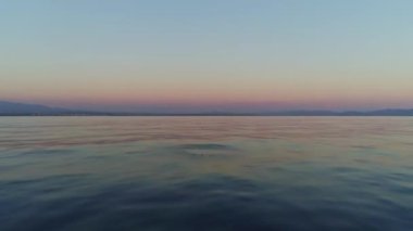 Atış İspanya sakin suları günbatımı sırasında kayma..