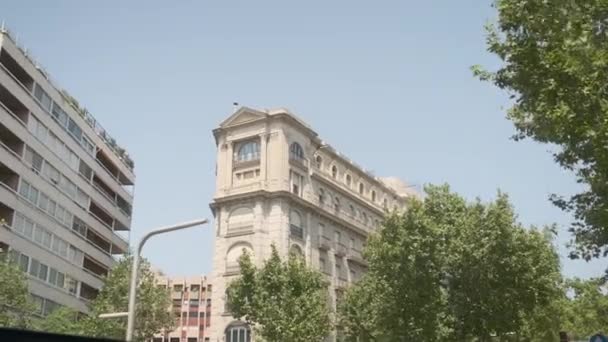 Architektura města Barcelona — Stock video