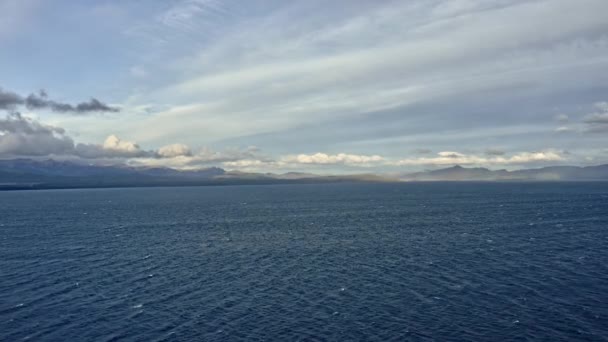 Vue Aérienne Des Océans Majestueux Et Du Ciel Céleste — Video