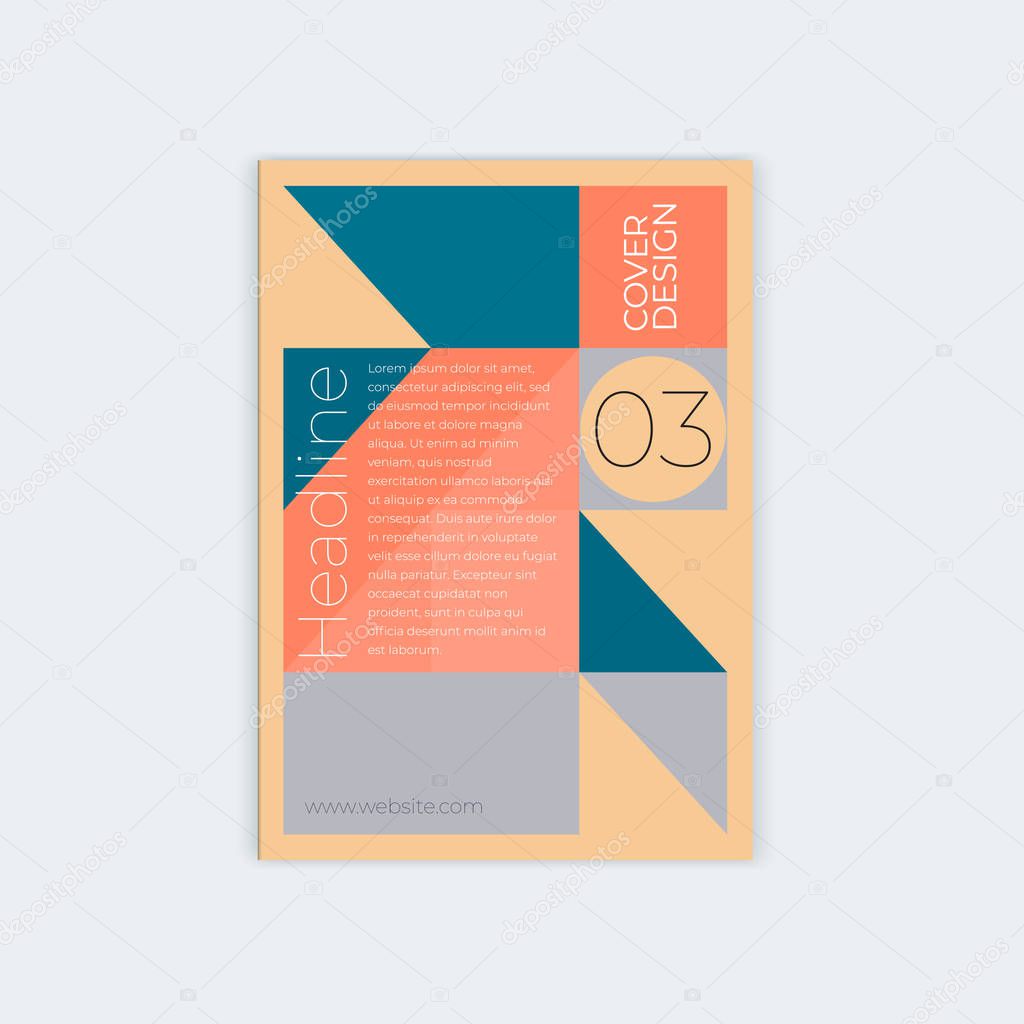 Template design for vertical abstract cover A4.