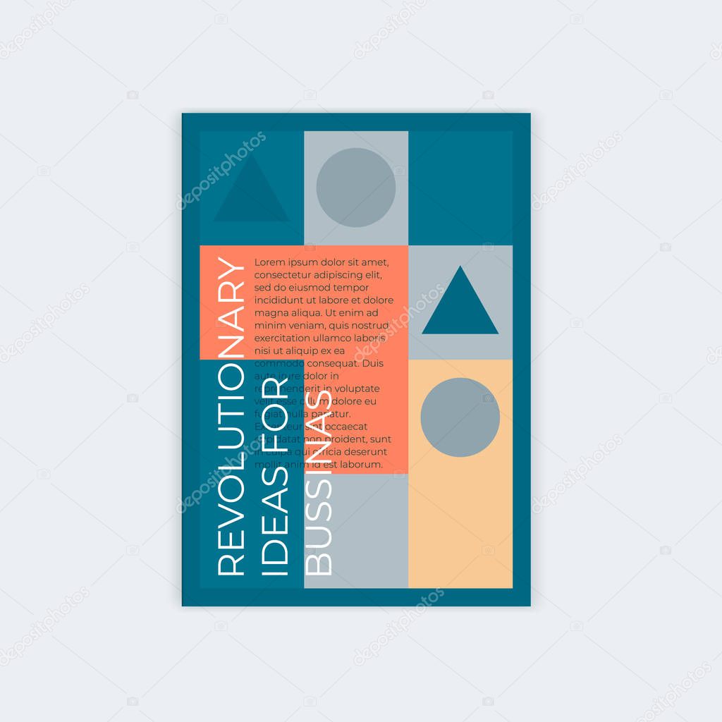 Template design for vertical abstract cover A4.